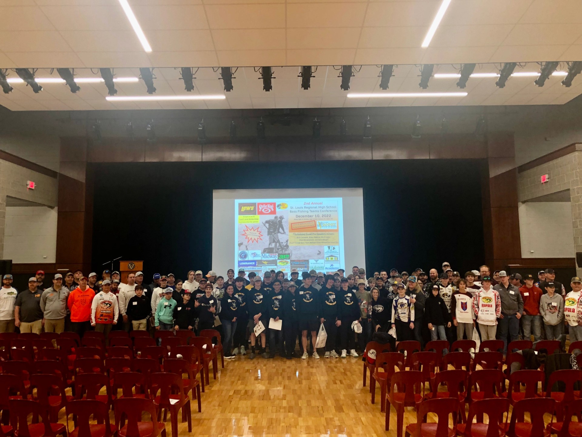 High school anglers and coaches gathered at an ABFA conference