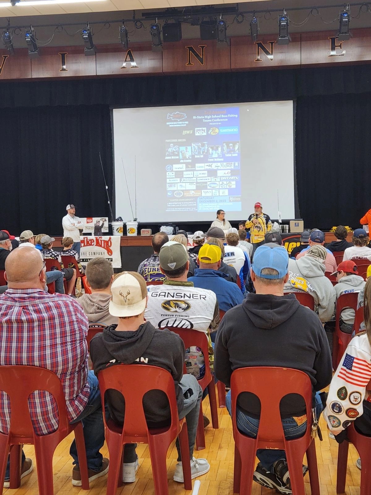 A moment from an ABFA high school bass fishing conference
